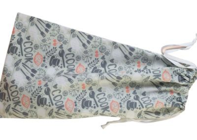 Vista de bolsa de pan, ropa para el hogar